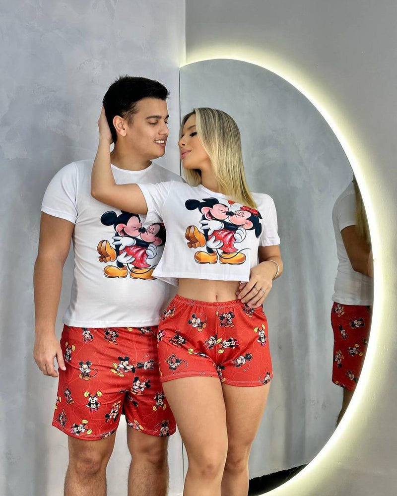 Pijama Casal Mickey & Minnie